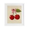 Stupell Industries Cherries with Pink Plaid Bow Framed Print Under Glass, design by Christine Simpson Art